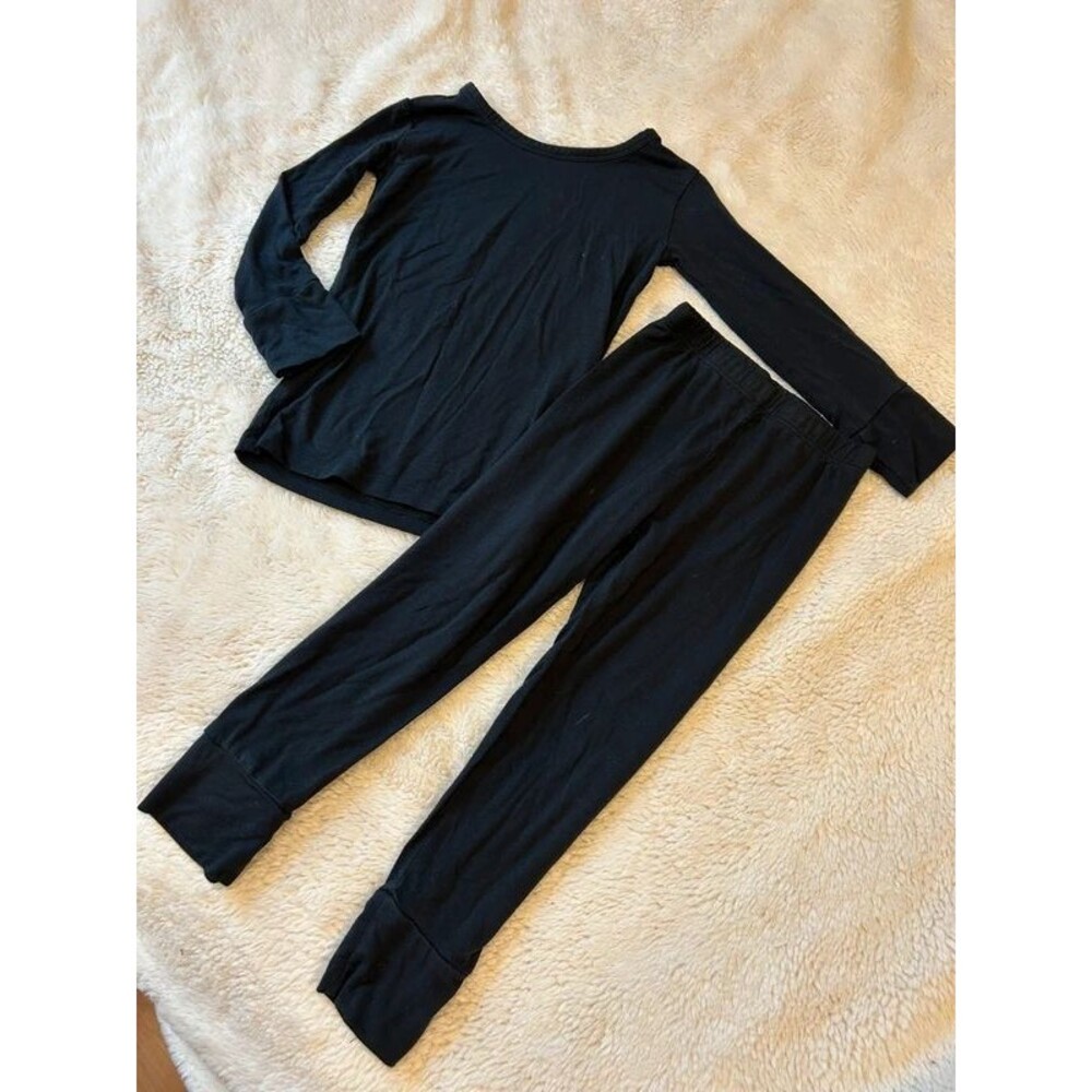 Birdie Bean 2T Bamboo Viscose Solid Black Pajamas